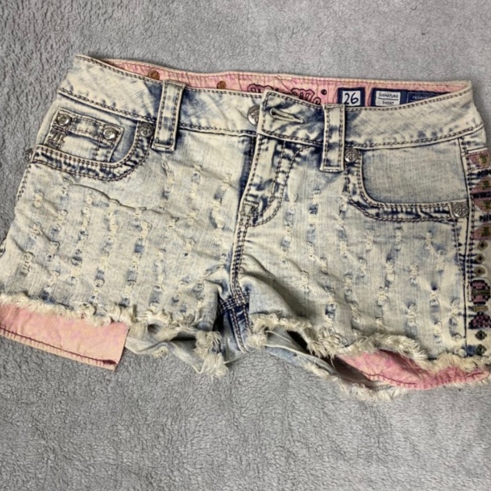 Miss Me Denim Distressed Shorts